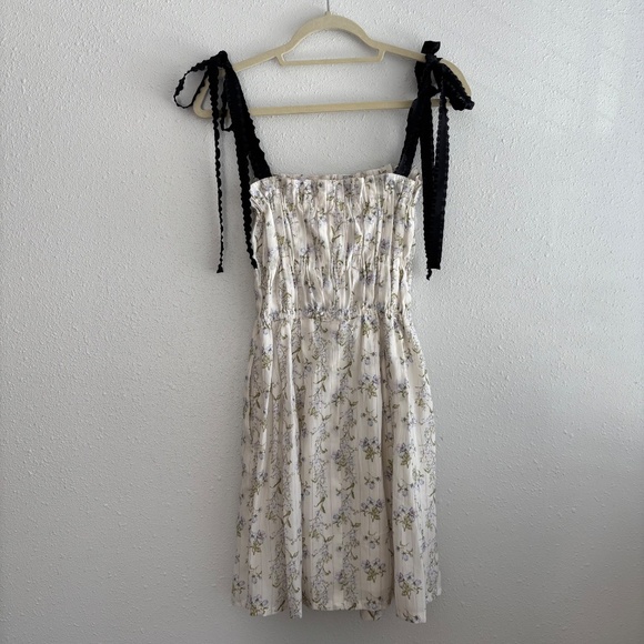 Brock Collection x H&M Lyocell Blend Dress Bow Tie Floral Small - Picture 6 of 9